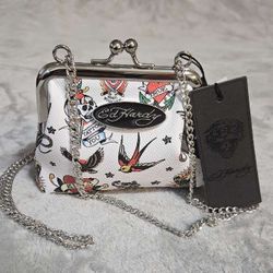 Ed Hardy Kiss-Lock Coin Purse