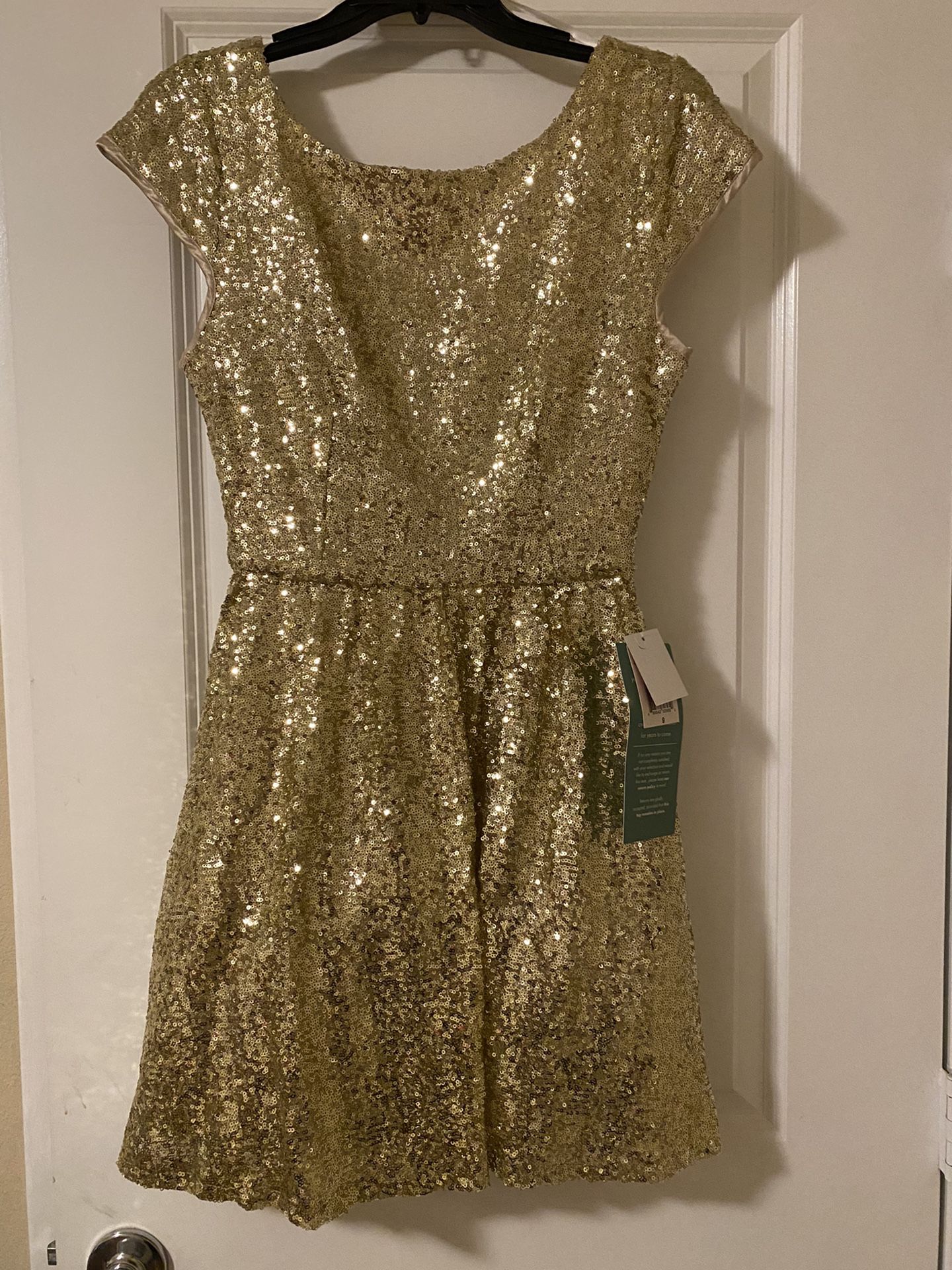 Gold Sequenced Cocktail Dress 