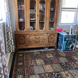 China Cabinet plus Rug.