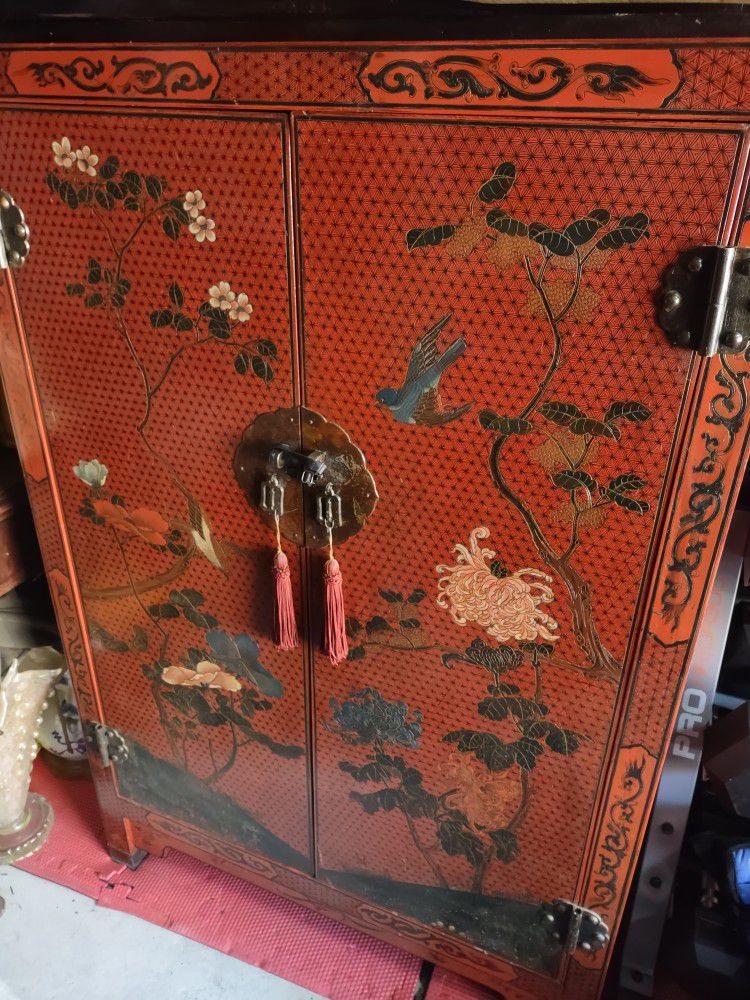 Antique East Asian Style Armoire