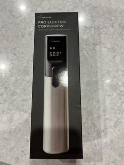 Rabbit Electric Rechargeable Corkscrew, New In Box With Infrared Thermometer