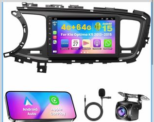 8 core 4G+64G Car Radio Stereo for KIA Optima K5 2013 2014 2015 9 Inch TouchScreen Optima Radio with Wireless CarPlay, Android Auto, GPS, WiFi, Blueto