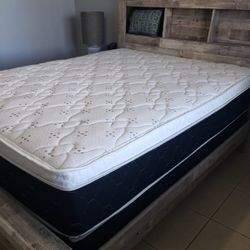 NEW QUEEN PILLOW TOP MATTRESS WITH BOX SPRING ♨️ Bed frame is not available