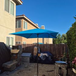 6.5” FT Square Market Umbrella Patio Color: Agua Base Not Included 