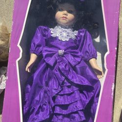 Violet Rose Porcline Doll 15 In