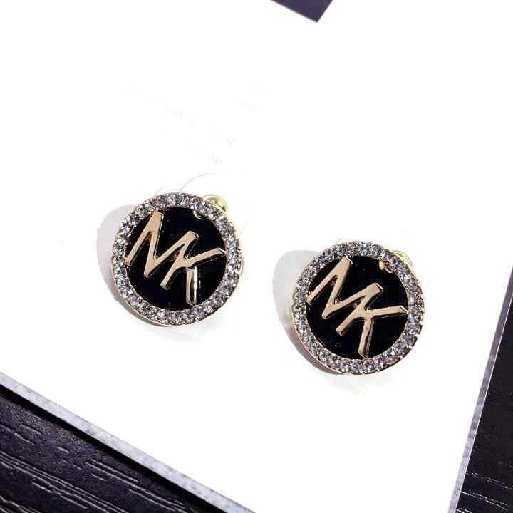 Fashion Letter MK Diamante Earrings 925 Silver Women's Fashion Jewelry Gift