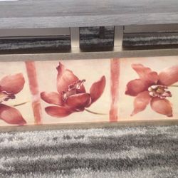 Flower Picture, Frame Is 13"x 40-1/2" size