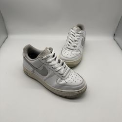 Nike Air Force 1 '07 Low Boys Size 3.5Y White Athletic Leather Shoes Sneakers