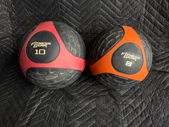 Fitness Gear Workout Ball Set - 10 lb & 8 lb - Rubber Textured Grip