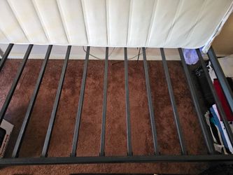 Metal Bed Frame and Mattress