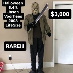 Halloween 6.4ft Tall Jason Voorhees Animatronic LifeSize Prop Collectible (RARE 2008)