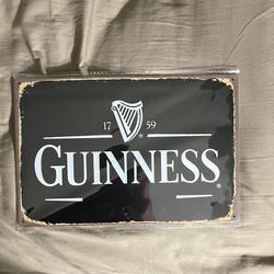 Guinness Beer Metal Bar Sign 