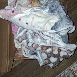 10 PC Small Soft Blankies For Dogs Dolls Or Babies New!