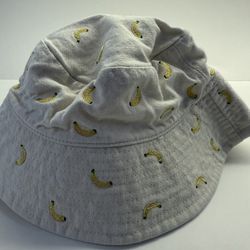 Bucket Hat with Banana Design. Adult- One size. Unbranded in Good Condition.