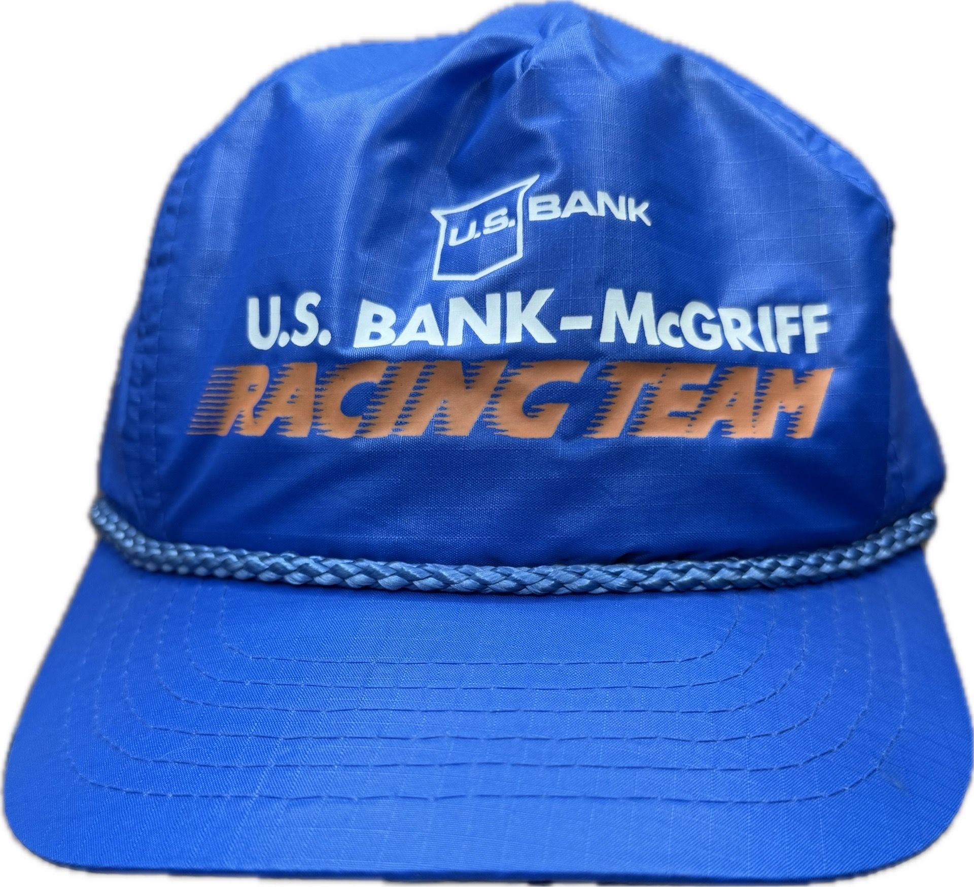 Vintage US Bank Mcgriff Racing Team Otto Cap Nylon SnapBack