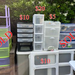 Plastic Storage Drawers and Baby Gate
