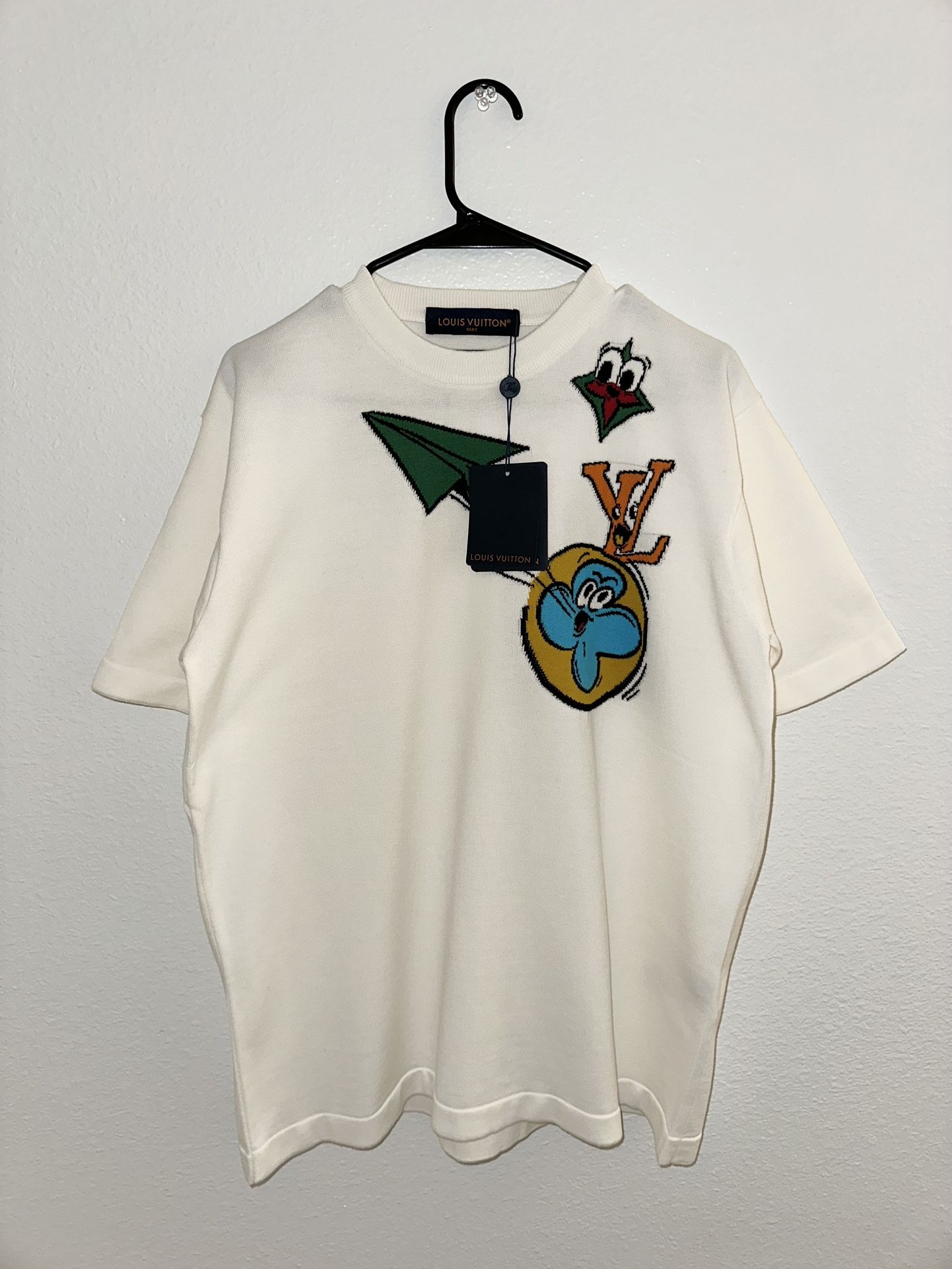 Men's Louis Vuitton Comic Intarsia T-Shirt Size Large for Sale in