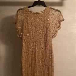 Nude & Gold Dress