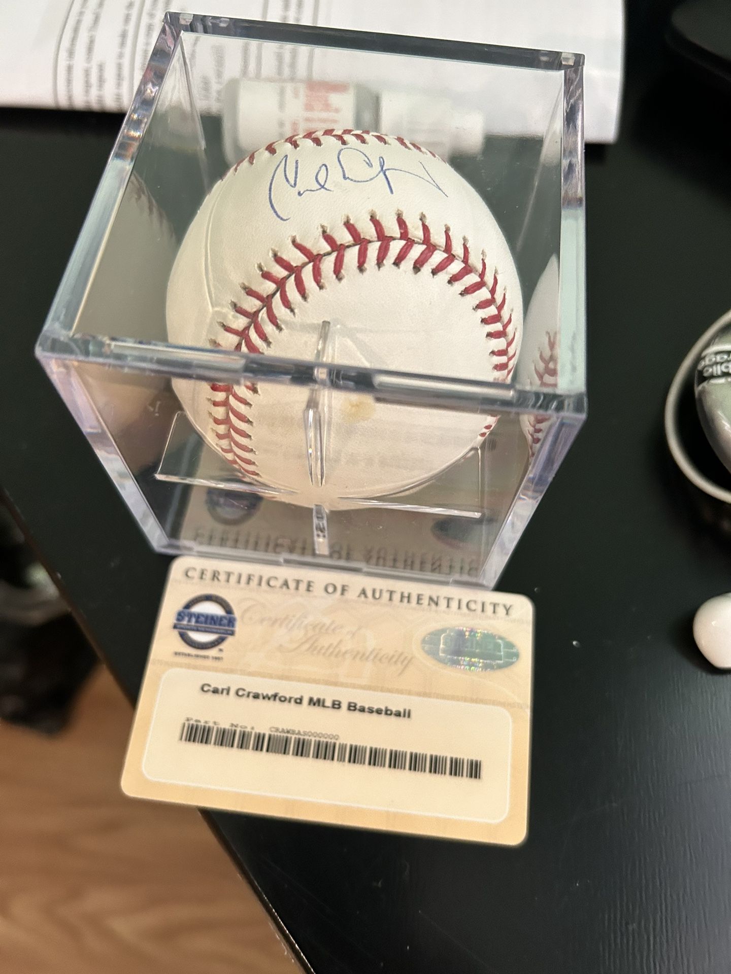 Carl Crawford Signed Baseball