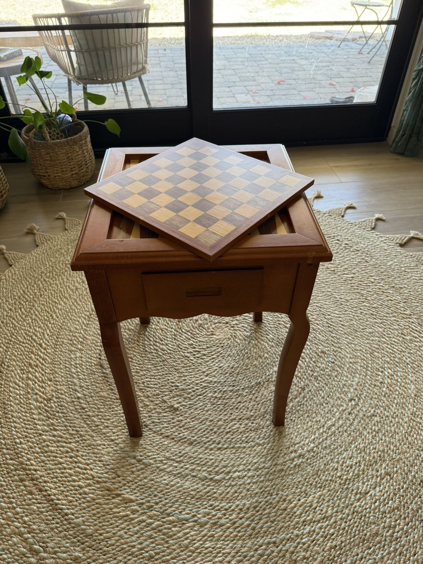 Chess & Backgammon End Table