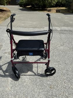 Medline Walker With Seat And Basket