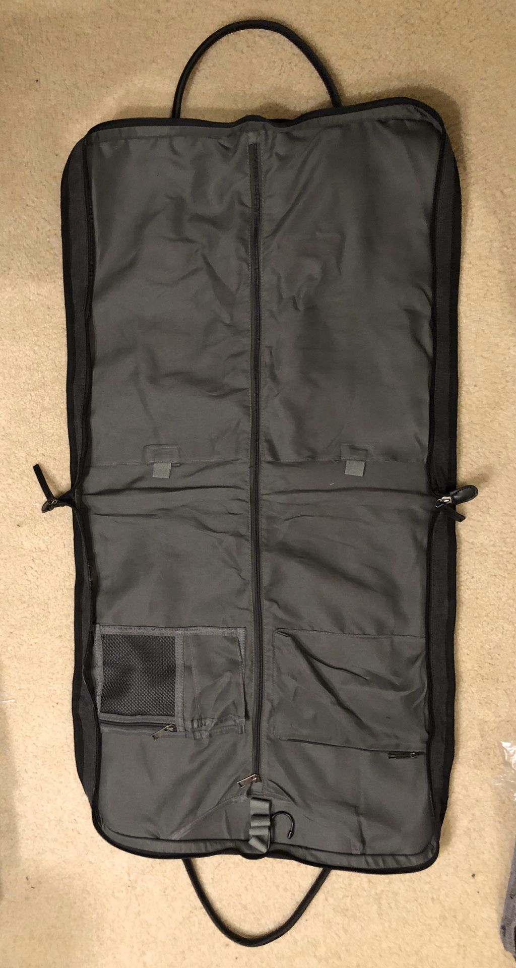 TFSKY Casual Suit Bag Carry On Garment Bag Flight Bag Canvas Suit Shoulder Bag for Travel & Business Trips With Shoulder Strap (Style3, Black)