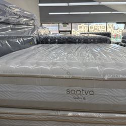 KING SIZE SAATVA RX MATTRESS & BOX SPRINGS BED SET