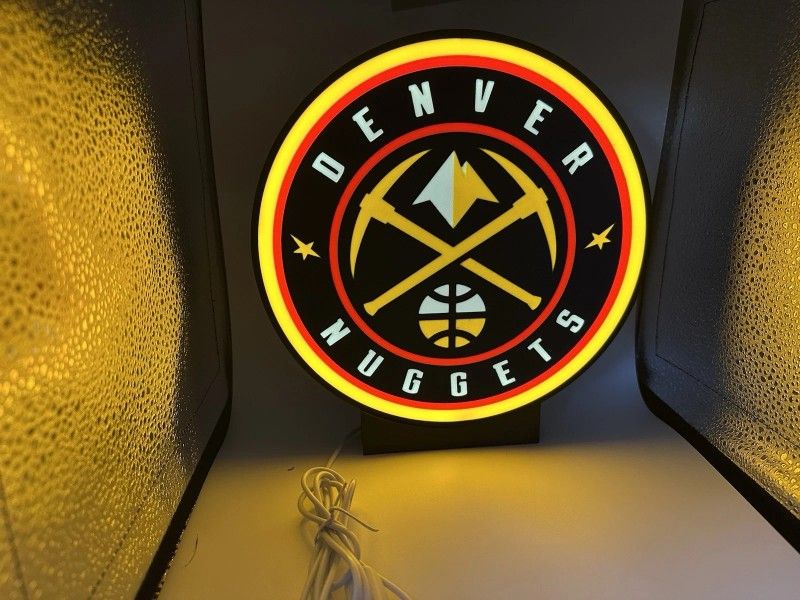 Denver Nuggets Illuminated Display | High-Detail 3D Printed LED Lightbox