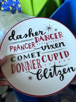 Christmas plates and mugs