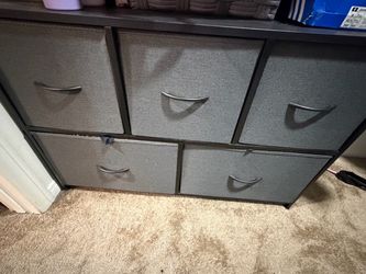 5-Drawer Fabric Dresser Storage Organizer