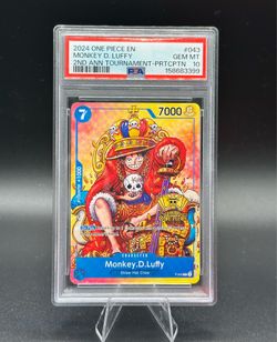 2024 ONE PIECE 2ND ANNIVERSARY TOURNAMENT #043 MONKEY D. LUFFY PSA 10