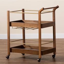 Wood Bar Cart
