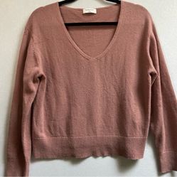 Babaton Aritzia wool cashmere v neck knit sweater Sz M