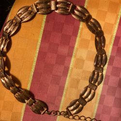 Vintage 1960s Etched Copper Belt