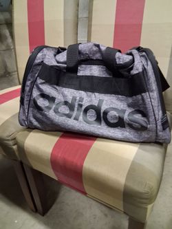 Adidas Gray Duffle Gym Bag
