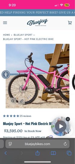 Bluejay Sport Hot Pink Electric Bike