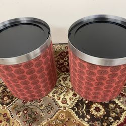 Set of 2 Moroccan  Ottoman’s Removable Tv Tray Table Top 20” x 20”