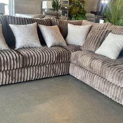 Big Mocha Brown Sofa Sectional 