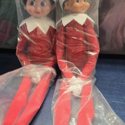 2 Christmas Decoration Doll Toys Boy And Girl