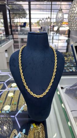 Chain rope 9 mm 10k gold 26 inch