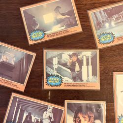 Awesome 😎!! (9) 1977 Star Wars Collectible Cards In New Condition  !