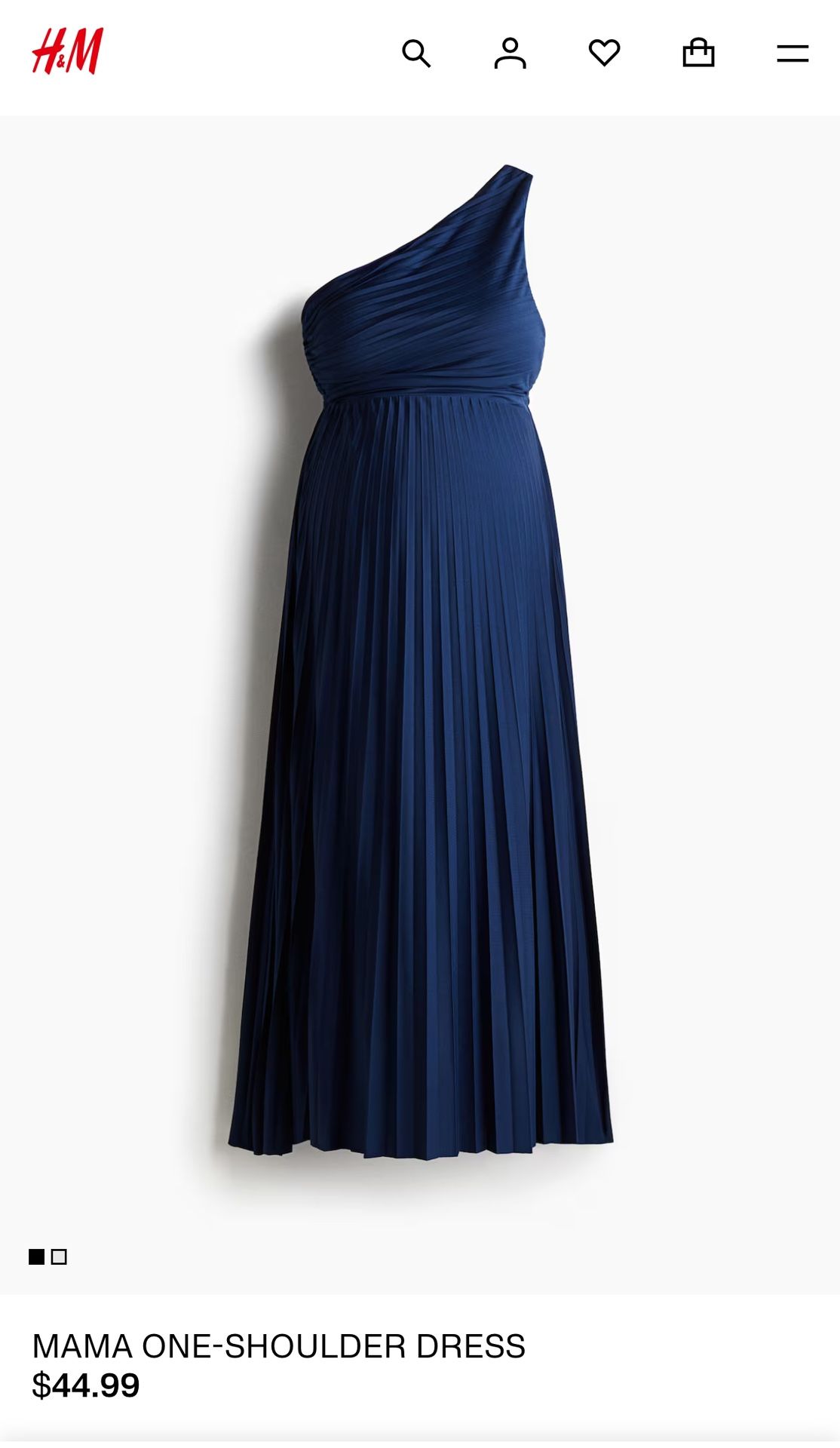 H&M Navy Pleated Dress *NEW*