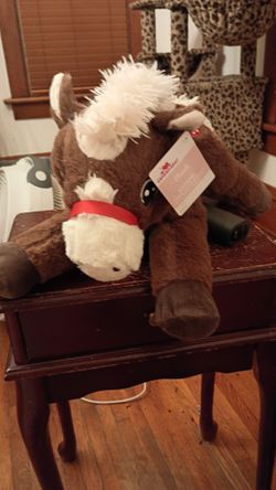 Brand new celebrate plush pony with horseshoe on the butt Valentine all sales are final $10 bucks firm price pick up only 865 Ellsworth avenue right o