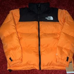 The North Face Mens 1996 Retro Nuptse Jacket 700 Down - Cone Orange