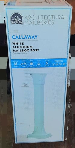 Callaway Adjustable, Aluminum, Top Mount, Mailbox Post, White