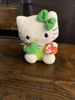 Hello Kitty Beanie Baby Green Apple