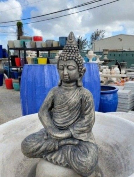 Concrete Buddha Statue / Cement Backyard Patio Garden Buddhas