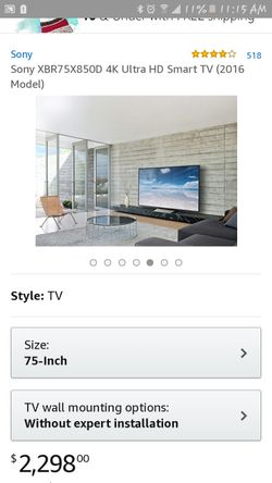 Sony 4k 75in Broken screen