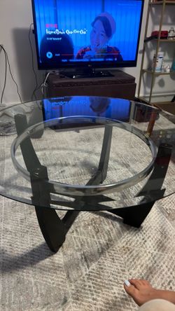 Glass coffee table