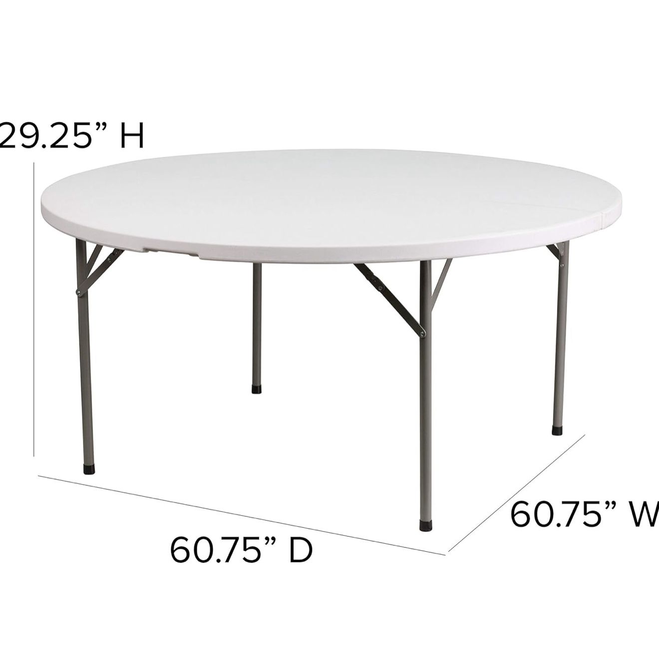 Flash Furniture Elon 5' Round All-Occasion Plastic Event Table New No box $90